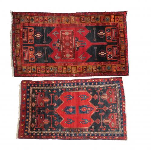 TWO PERSIAN CARPETS. MID C20th.