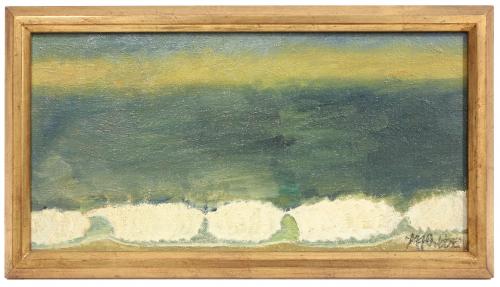 MANUEL ÁNGELES ORTIZ (1895-1984). "SEA AND WAVES", 1958.