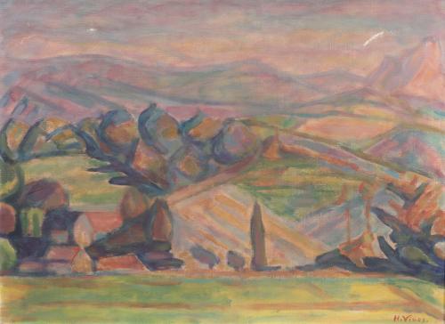 HERNANDO VIÑES (1904-1993). "PAISAJE".