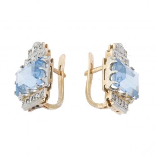 ART DECO TOPAZ EARRINGS. 