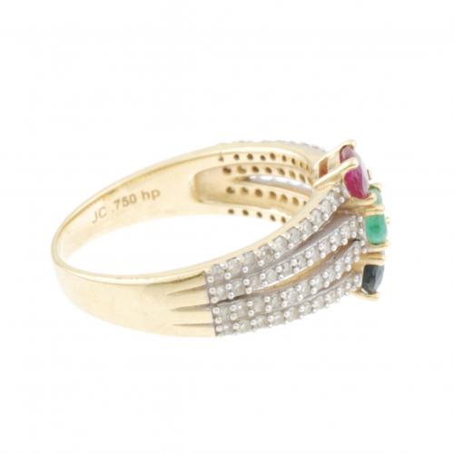 DIAMOND AND PRECIOUS STONE RING