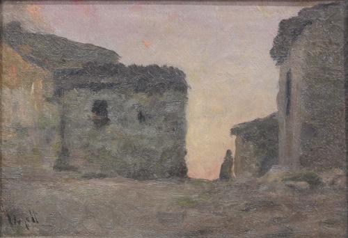 MODEST URGELL I INGLADA (1839-1919). "ATARDECER".