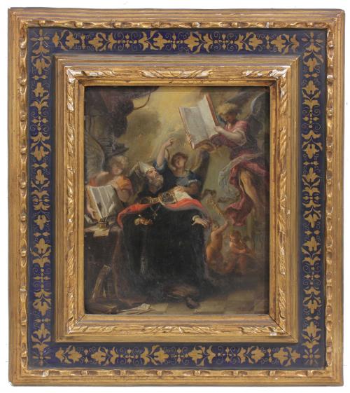 ATTRIBUTED TO ANDRÉS DE LA CALLEJA (1705-1785). "VISION OF  SAINT AUGUSTIN". 