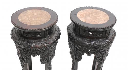 PAIR OF CHINESE PEDESTALS, MID C20th.