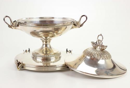 SPANISH SILVER CENTREPIECE, MID C20th.