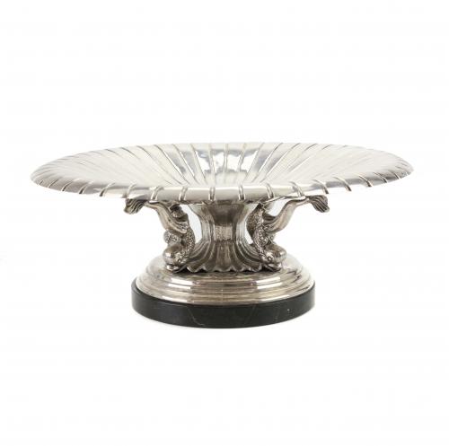 LARGE SPANISH SILVER CENTREPIECE, MID C.20th.