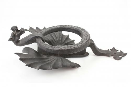 MODERNISTA DRAGON DOOR KNOCKER, EARLY C20th.