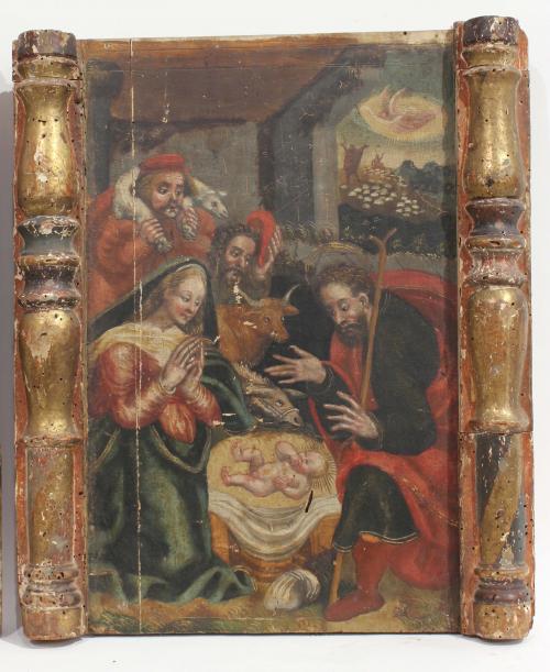 ESCUELA ESPAÑOLA, SIGLO XVII. PANEL "LA ANUNCIACIÓN" & "EL