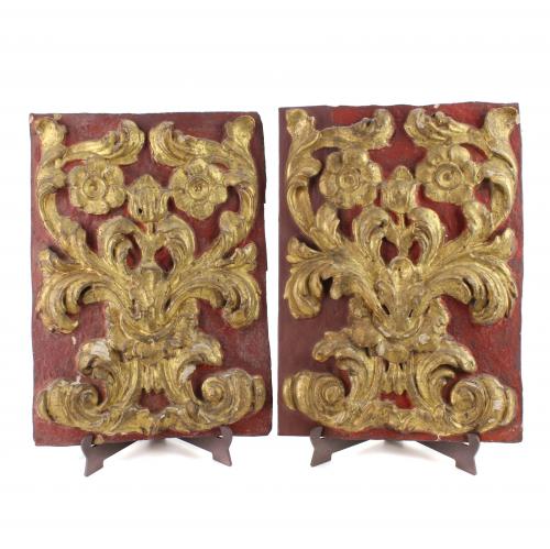 PAIR OF SPANISH BAROQUE WALL SCONCES, C17-C18th.  