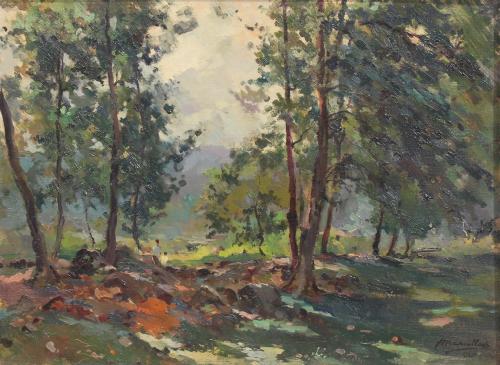 JOAQUIM MARSILLACH CODONY (1905-1986). "PAISAJE DE OLOT".