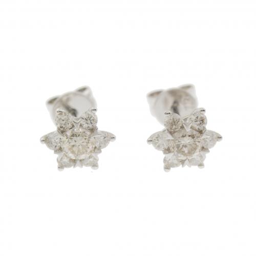 DIAMOND STAR EARRINGS. 