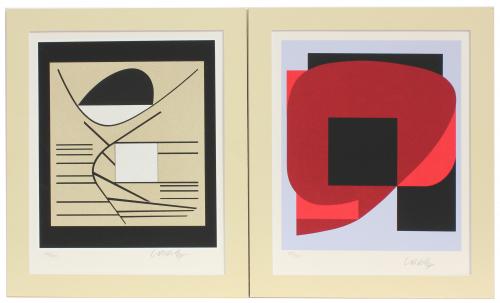 VICTOR VASARELY (1906-1997). "BALATON" y "OLLA II", 1989.