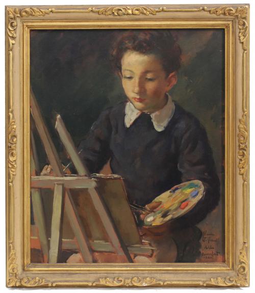 ANTONI VILA ARRUFAT (1896-1989). "EL PEQUEÑO ARTISTA", 1940.