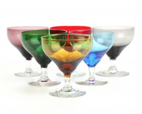 SET OF SIX GLASSES, CIRCA 1960.