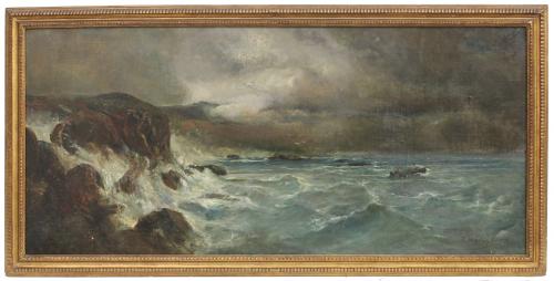 RAMÓN MARTÍ ALSINA (1826-1894). "NIGHT SEASCAPE".