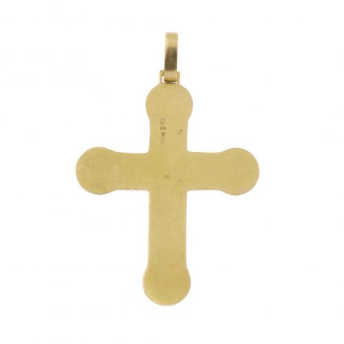 ENAMEL CROSS PENDANT.