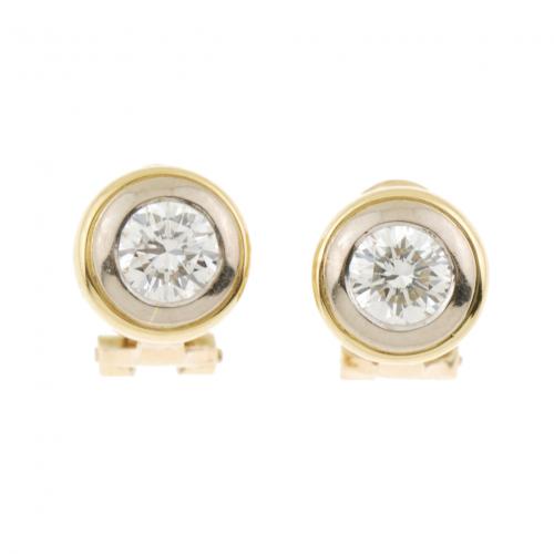 DIAMOND SOLITAIRE EARRINGS.