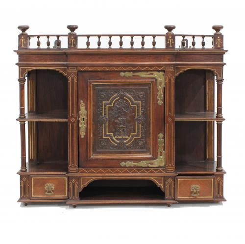 SMALL MODERNISTA SHELF UNIT, EARLY C20th.