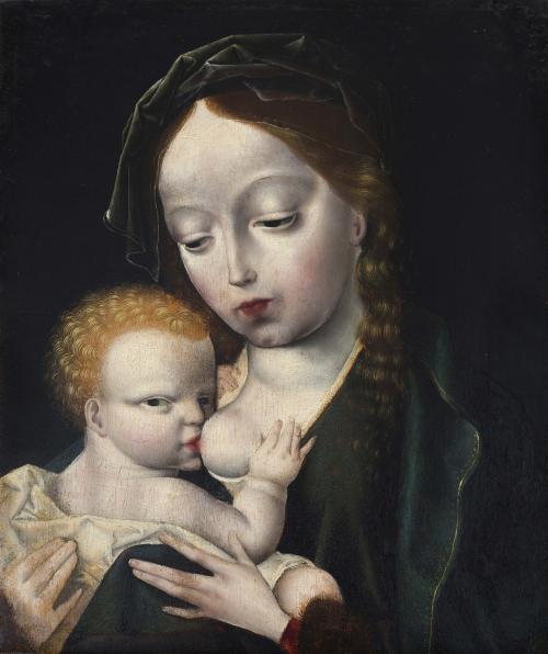 TALLER DE JOOS VAN CLEVE (c.1485-c.1540). "VIRGEN DE LA LECHE" (Virgo Lactans), CIRCA 1510-1530.