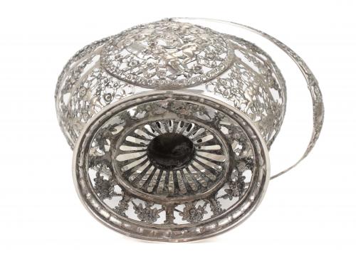 GERMAN SILVER OPENWORK CENTRE PIECE, LAST THIRD C19th - EAR