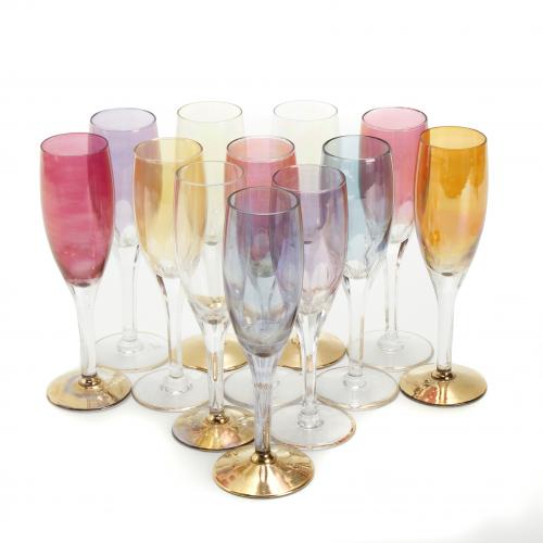 SET OF SIX CAVA GLASSES, 1960s