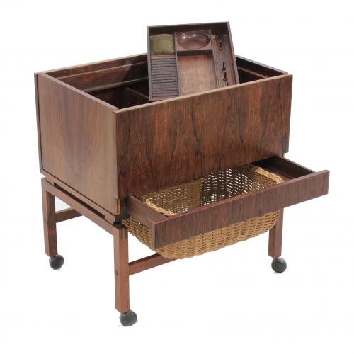 DANISH SEWING BOX, CIRCA 1950-1960. 