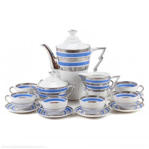 GERMAN ART DECO EIGHT PIECE  COFFEE SET, CIRCA 1930