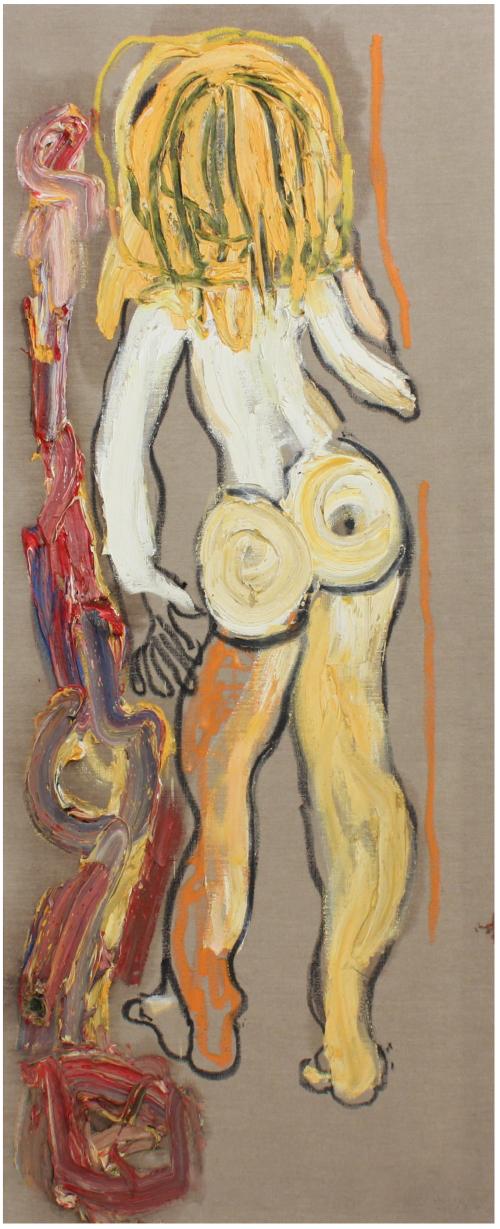 PEDRO SANDOVAL (1964). " FEMALE NUDE BACK VIEW"