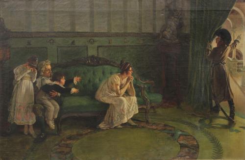 NICOLÁS ALPERIZ (1865-1928). "DOMESTIC SCENE".