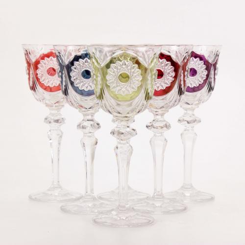 SET OF SIX GLASSES, MID C 20th.