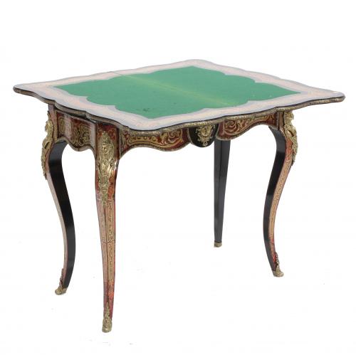 NAPOLEON III STYLE CARD TABLE, MID C20th. 