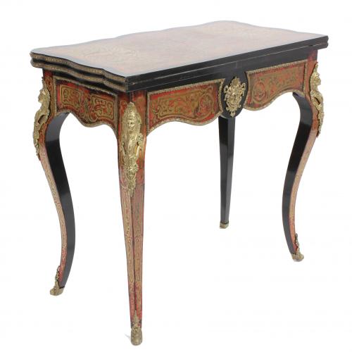 NAPOLEON III STYLE CARD TABLE, MID C20th. 