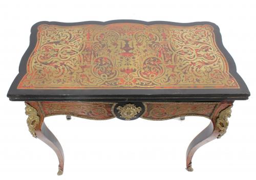 NAPOLEON III STYLE CARD TABLE, MID C20th. 