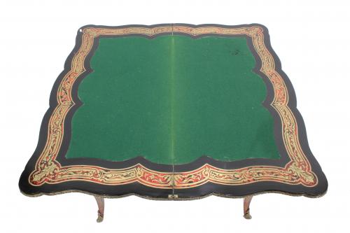 NAPOLEON III STYLE CARD TABLE, MID C20th. 