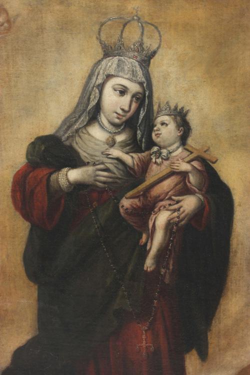 SPANISH SCHOOL, PROBABLY ANDALUSIA, C18th. "VIRGIN OF THE