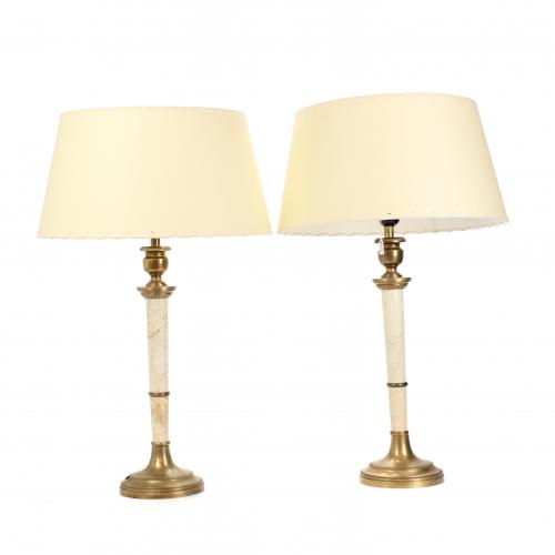 PAIR OF TABLE LAMPS, SECOND HALF C20th.