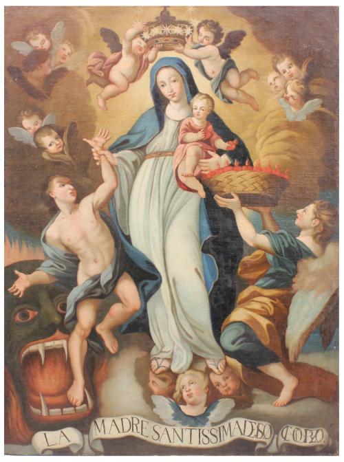 HISPANIC SCHOOL, SECOND HALF, C18th. "VIRGIN OF THE SORROWS".