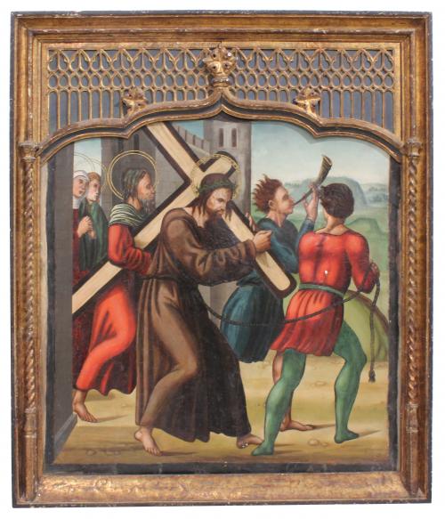 CASTILIAN SCHOOL, CIRCA 1520- 1540  "THE ROAD TO CALVARY".