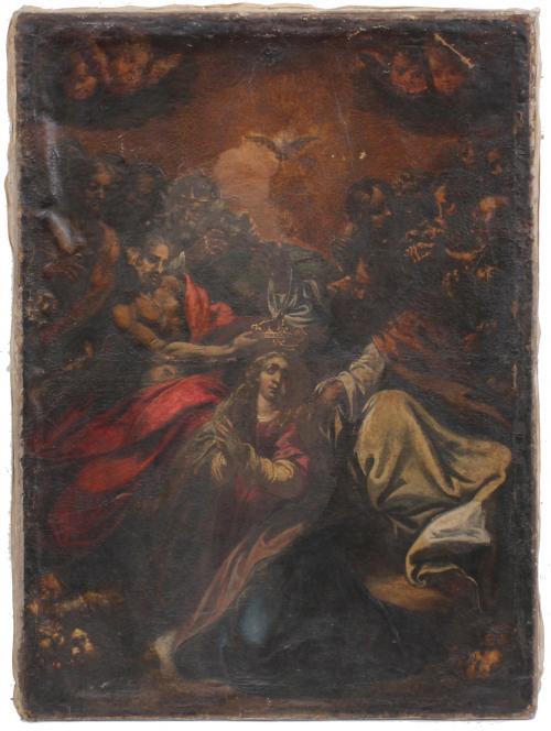 TOLEDO SCHOOL, EARLY C17th. "ASCENSION OF THE VIRGIN".