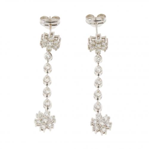 DIAMOND DROP EARRINGS.