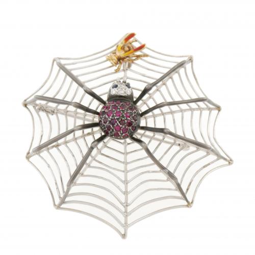 BROCHE-COLGANTE DE ARAÑA.