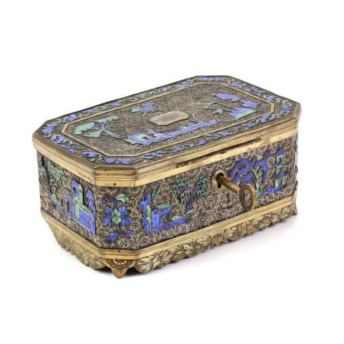 CHINESE JEWELLERY BOX, END C19th- EARLY C19th.