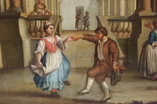 ITALIAN SCHOOL,  C17th. "POPULAR DANCE".