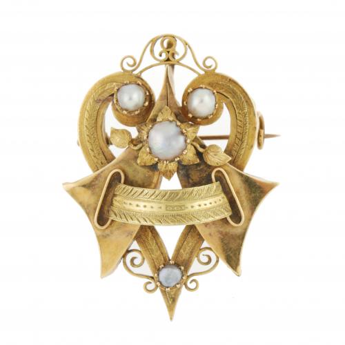 SPANISH ALPHONSIN BROOCH PENDANT.