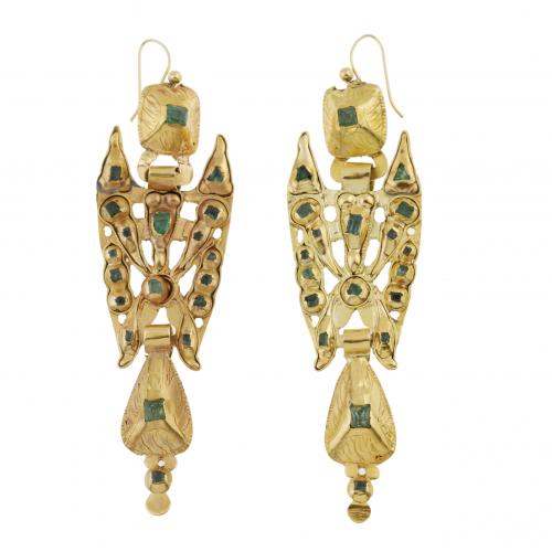 CATALAN EARRINGS, C19th.