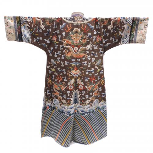 OUTSTANDING CHINESE  IMPERIAL JIFU DYNASTY ROBE, C19th.