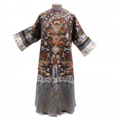 OUTSTANDING CHINESE  IMPERIAL JIFU DYNASTY ROBE, C19th.