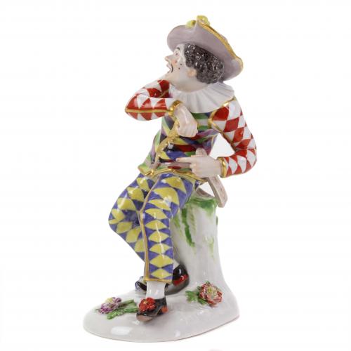 MEISSEN. "ARLEQUÍN ASUSTADO", SIGLO XX.