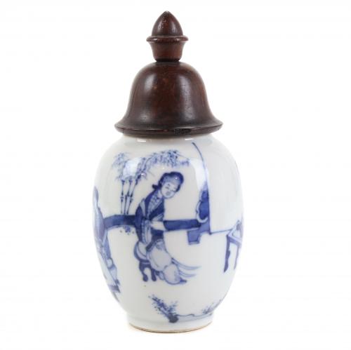 SMALL CHINESE KANGXI STYLE JAR, C20th.