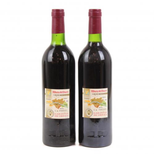 DOS BOTELLAS DE VEGA SICILIA, UNICO, RIBERA DEL DUERO, 1987